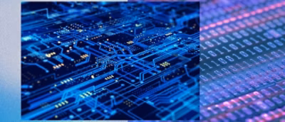 A close-up of a circuit board.