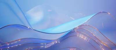 A close-up of a blue and purple wavy object.