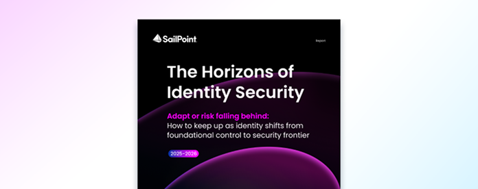 Horizons of Identity Security report and laptop screenshot