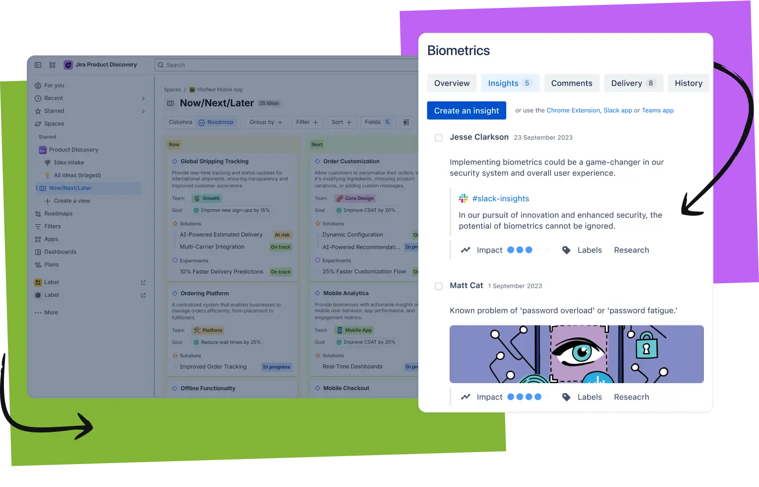 Screenshot dell'acquisizione di idee