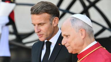 Macron and the Pope.