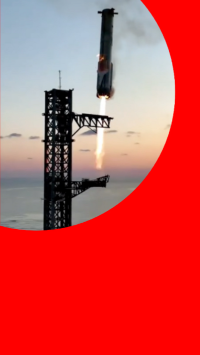 A SpaceX 'chopsticks' landing