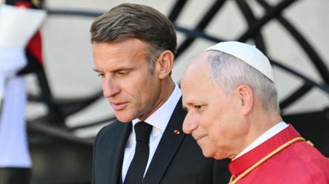 Macron and the Pope.