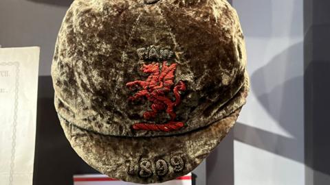 A Welsh football cap from 1899