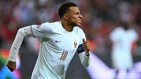 Kylian Mbappe was clearly in pain during his goal celebrations