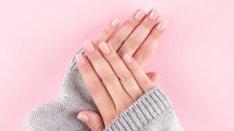Manicure withut coloured nail varnish