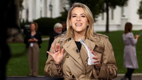 CNN White House correspondent Betsy Klein works near the White House on 24 September 2026