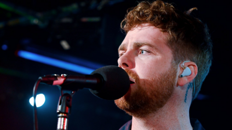 Alex Warren performs in the Radio 1 Live Lounge on 15 July 2025