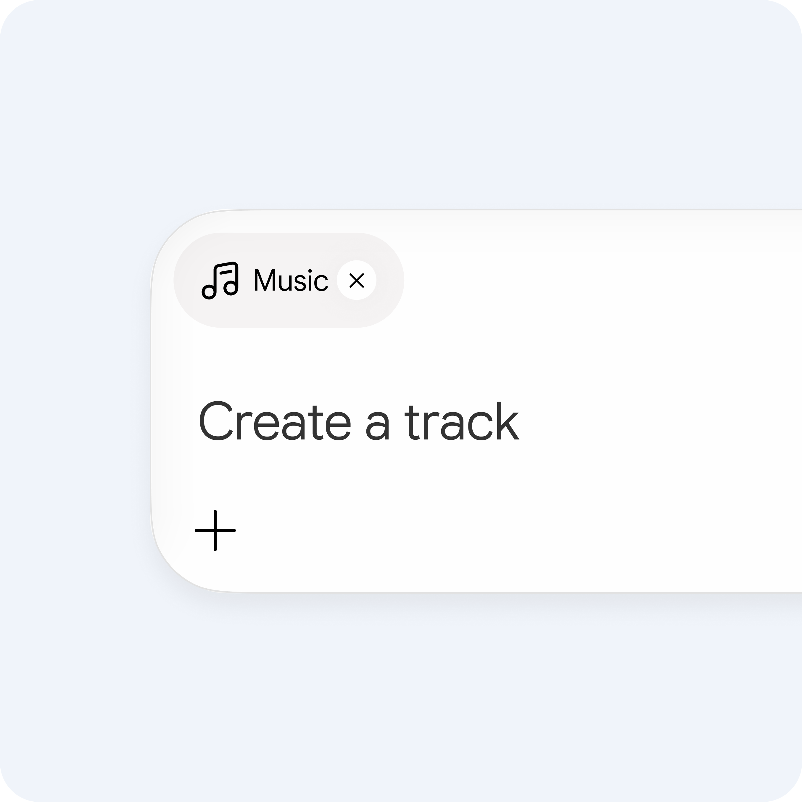 Gemini prompt input that reads "Create a track".