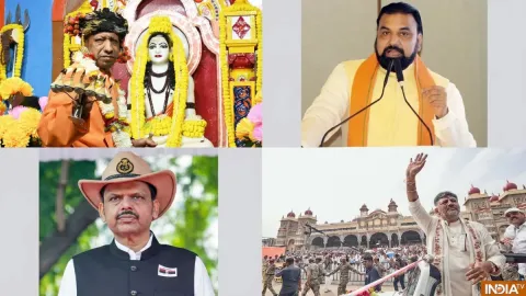 Yogi Adityanath (top left), Samrat Chaudhary (top right),