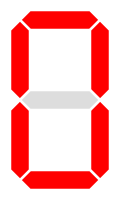 Usual appearance of the digit zero on seven-segment displays