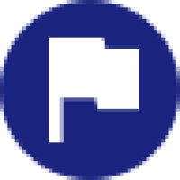 Blue flag.