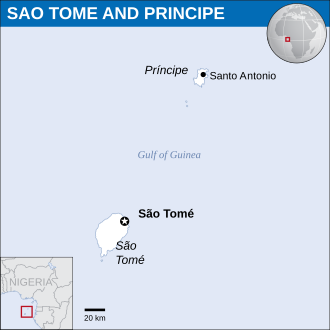Lokasyon sa  São Tomé and Príncipe