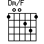 click for variations Dm/F