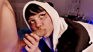 I will play with your foreskin and then swallow your cum 0