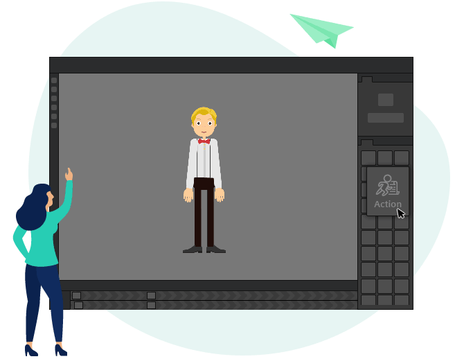 maker van stripfiguren en maker van geanimeerde personages feature3: personagemaker gratis met enorme bewegingsbibliotheek