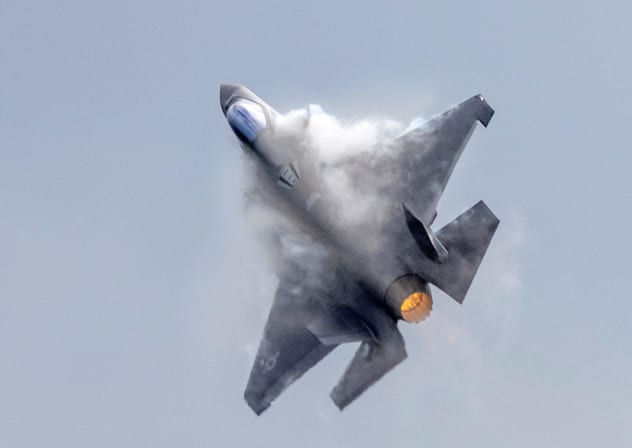 (illustrative) A Lockheed Martin F-35 fighter jet performs during the International Aerospace Exhibition ILA on the opening day at Schoenefeld Airport in Berlin, Germany June 5, 2024.