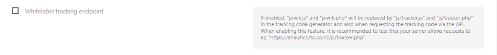 Customise the Tracking Domains
