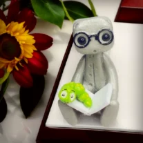 Bookworm Robot Resin Art Toy Figurine from Sleepy Robot 13