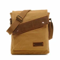 Retro Thick Canvas Leather Cover Crossbody Bag Satchel Bags Tote Messenger Bag For Men Women Large Capacity Shoulder Bags  from Need It-Happy Shopping