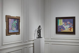 Left to Right:&nbsp;The Geranium,&nbsp;1910, Private Collection;&nbsp;The Serpentine,&nbsp;1909, Private Collection;&nbsp;Vase of Anemones,&nbsp;1946, Private Collection