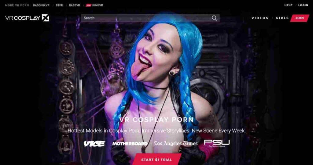 VRcosplayX, vr porrsidor
