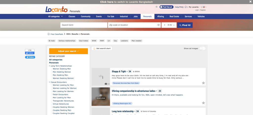 Locanto, alternative craigslist
