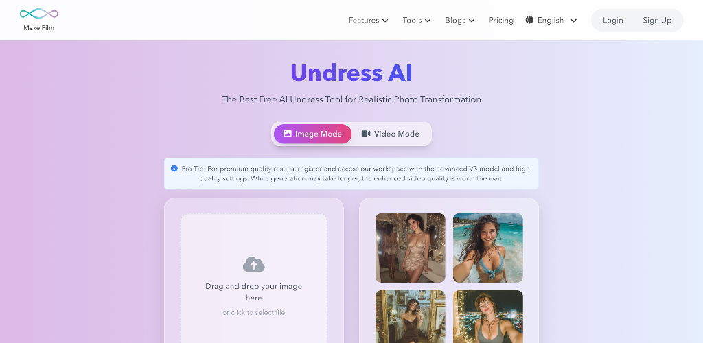MakeFilmAI, Free AI Undress Sites
