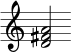 { \new Staff \with { \remove "Time_signature_engraver" } <d' fis' a'>2 }