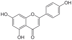 2D representation of the chemical structure of apigenin .