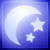 psync: This was my deviantART avatar back in the day; it was made to me by another user (and A TOTAL SWEETHEART), redpanda (blue, moon, stars)