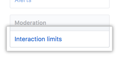 Interaction limits in repository settings 