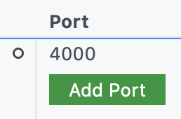 Botão adicionar porta