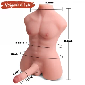 Male Torso Sexdoll William-20.9LB Lifelike Male Torso With 7″ Dildo 2