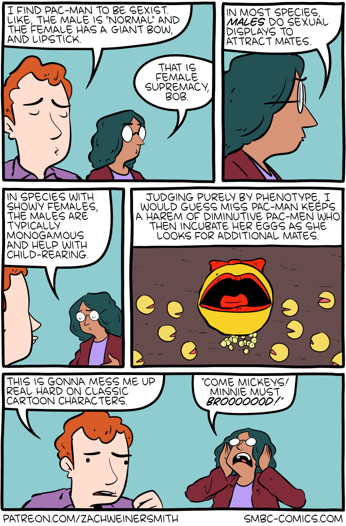 This is also why Daisy Duck has more linguistic capacity than Donald. Image
