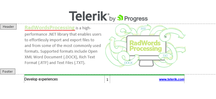 Headers and Footers Support in WinForms WordsProcessing Library 